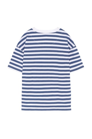 T-shirt - Bleu cobalt et blanc