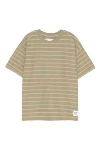 T-shirt - Taupe et écru