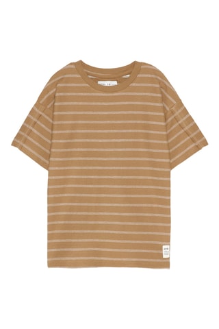 T-shirt - Marron clair et écru