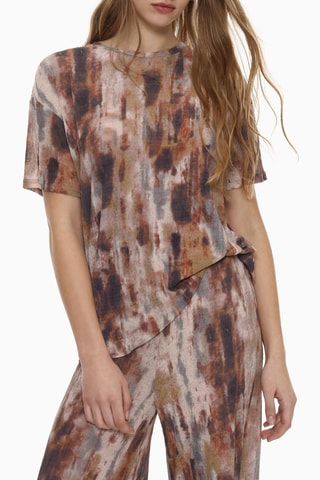 T-shirt tie and dye - Marron