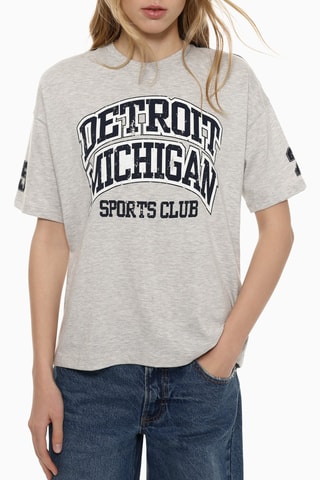T-shirt oversize - Grigio melange