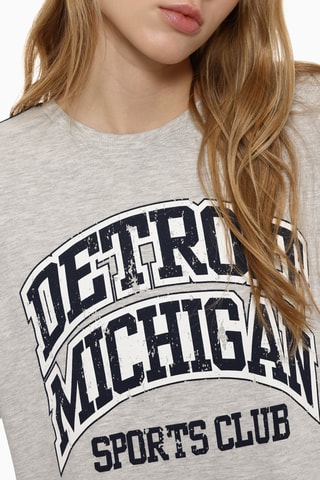 T-shirt oversize - Grigio melange