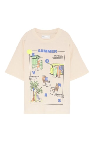 T-shirt - Ecru et bleu roi