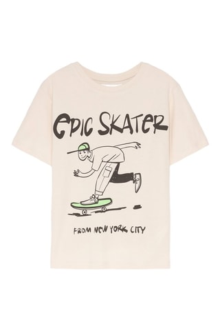 4 t-shirts - Ecru et orange