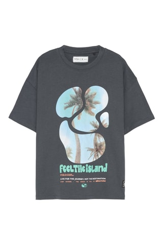 T-shirt - Anthracite et ciel