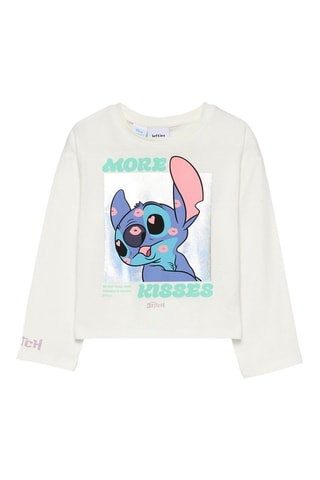 T-shirt Stitch Lilo e Stitch Disney - Ecrù e cobalto