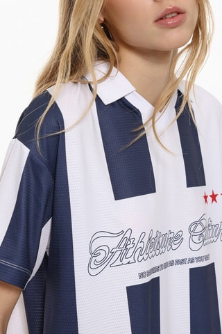 T-shirt oversize - Blanc et violet