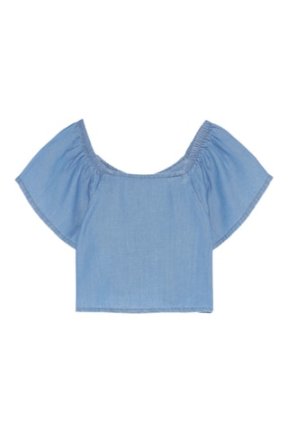 Blusa in jeans - Blu