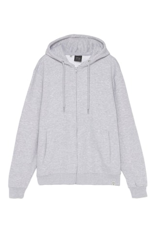 Felpa con cappuccio - Grigio melange