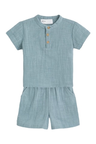 Chemise et short - Bleu-gris