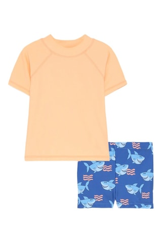 T-shirt et boxer de bain - Beige