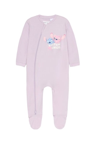 2 grenouillères Stitch et Angel Lilo et Stitch Disney - Mauve