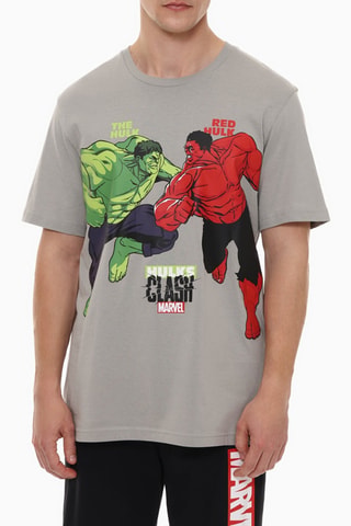 T-shirt Hulk Avengers Marvel - Grigio chiaro