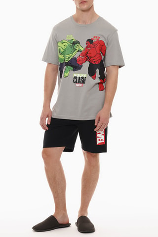 T-shirt Hulk Avengers Marvel - Grigio chiaro