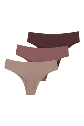 3 slip - Taupe e rosa antico