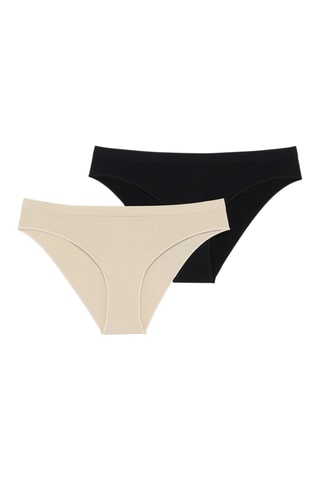 2 slip - Beige e nero