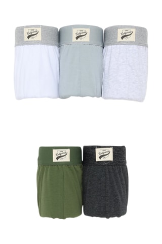 5 boxers - Blanc et gris clair