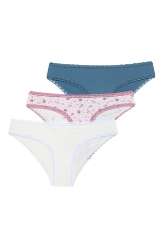 3 slip - Ecrù e petrolio