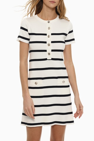 Robe droite - Blanc et noir