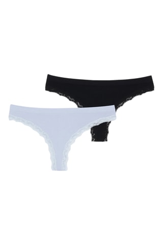 2 tanga - Grigio e nero