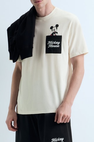 T-shirt e shorts Topolino Disney - Ecrù e nero