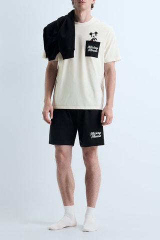 T-shirt e shorts Topolino Disney - Ecrù e nero