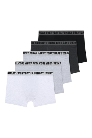 5 boxers - Blanc et noir