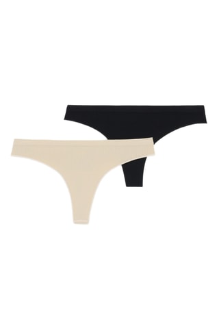 2 tangas - Beige y negro