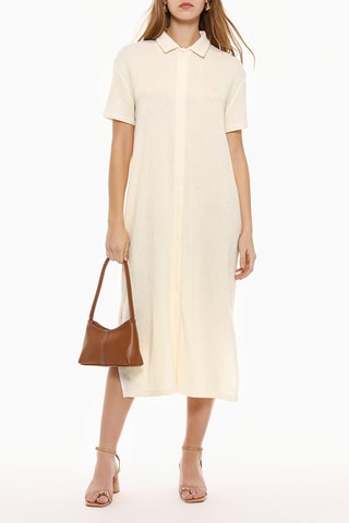 Robe chemise - Beige