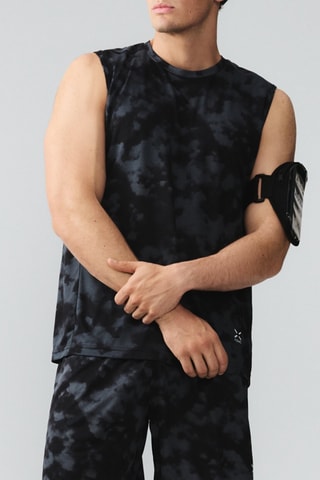 Canotta tie and dye - Nero