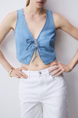 Top en jean - Bleu cobalt