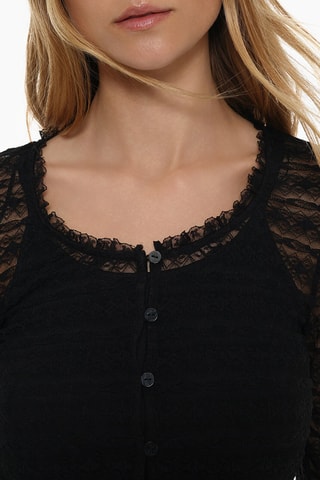 Top en dentelle - Noir
