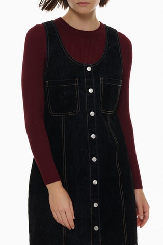 Robe droite en jean - Noir