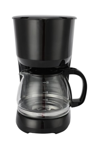 Cafetera de acero inoxidable - 1,25 l - 750 W - Negro