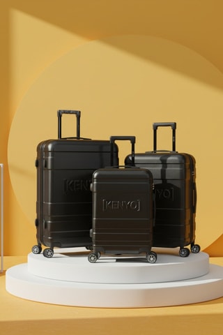 Set de 3 valises - Noir - 55/65/75,5 cm - Noir