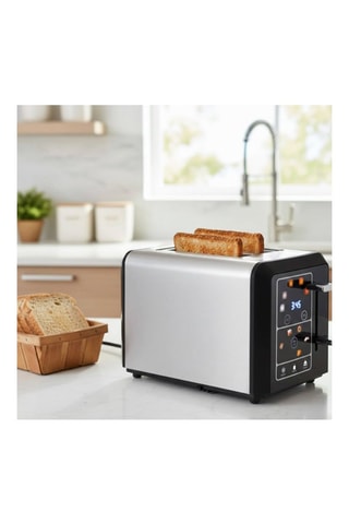 Tostadora digital - 800 W - 2 ranuras - Plateado