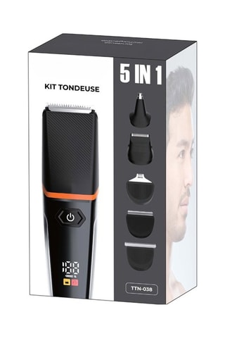 Cortapelo para barba recargable 5 en 1 - 6 longitudes de corte