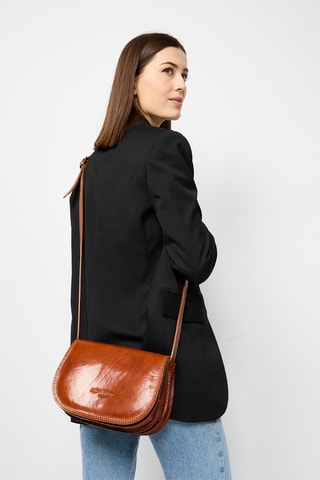 Sac bandoulière en cuir Lilly - Camel