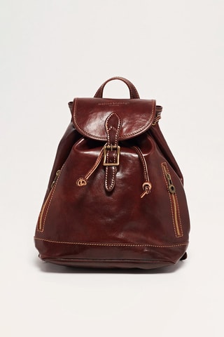 Sac à dos en cuir Eloi - Marron foncé