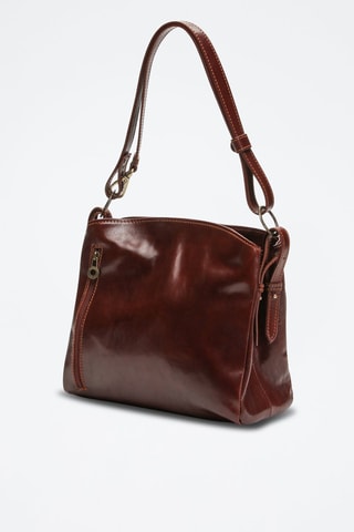 Sac porté épaule en cuir Malia - Marron