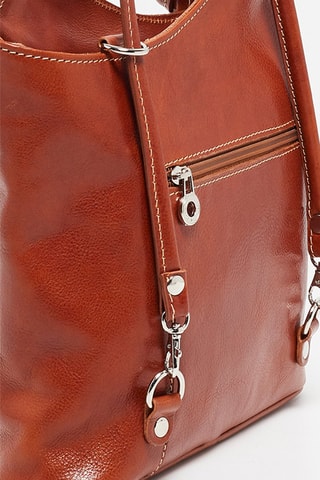 Sac bandoulière en cuir Lola - Camel