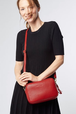 Sac bandoulière en cuir Gaby - Rouge