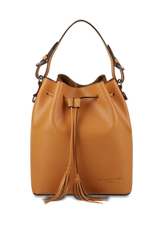 Sac seau en cuir Jila - Camel