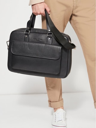Porte-documents en cuir Arden - Noir