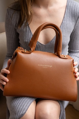 Sac à main en cuir Giulia - Camel