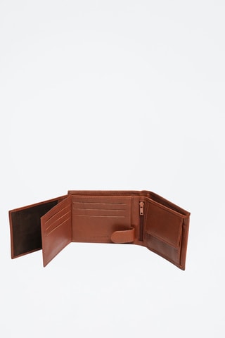 Portefeuille en cuir Henry - Marron