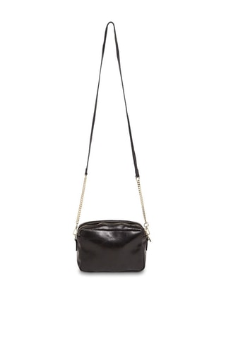Sac bandoulière en cuir Elyn - Noir