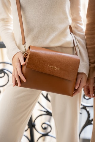 Sac bandoulière en cuir Vaya - Camel