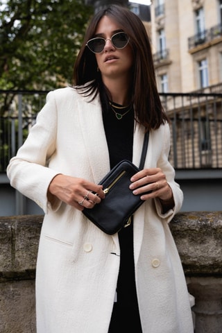 Petite pochette en cuir Laila - Noir