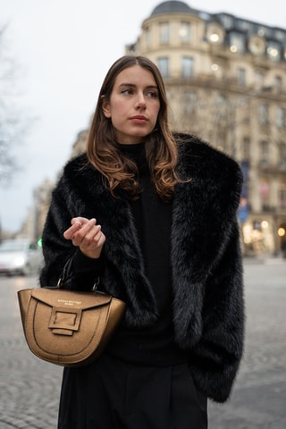 Sac à main en cuir Mini Votti - Doré